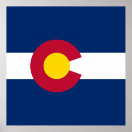 Poster Bandeira do Estado do Colorado