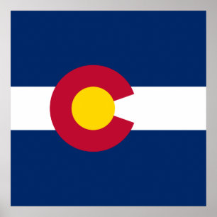 Poster Bandeira do Estado do Colorado