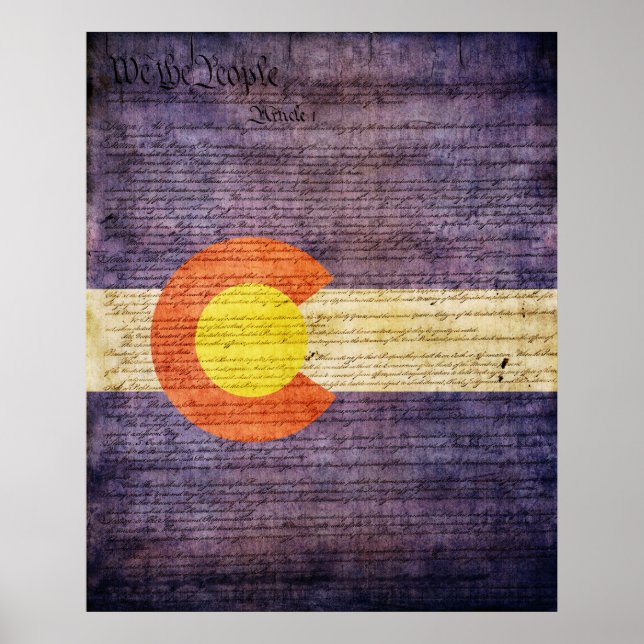 Pôster Bandeira do Estado do Colorado (Frente)