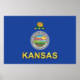 Pôster Bandeira do Estado do Kansas