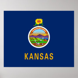 Poster Bandeira do Estado do Kansas
