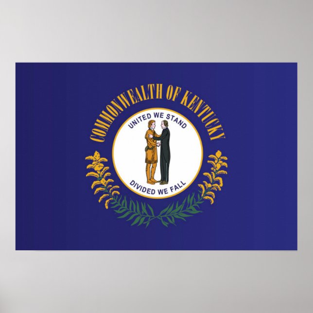 Poster Bandeira do Estado do Kentucky, EUA (Frente)