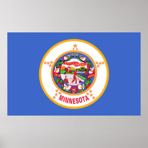 Poster Bandeira do Estado do Minnesota