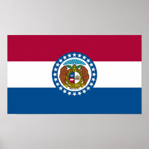 Poster Bandeira do estado do Missouri