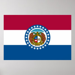 Poster Bandeira do Estado do Missouri