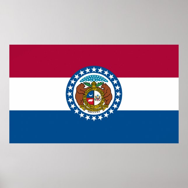 Poster bandeira do estado do Missouri (Frente)