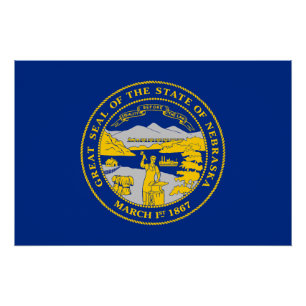 Pôster Bandeira do Estado do Nebraska