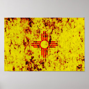 Poster Bandeira do Estado do Novo México