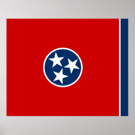 Poster Bandeira do Estado do Tennessee