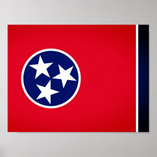 Poster Bandeira do Estado do Tennessee