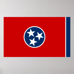 Poster Bandeira do Estado do Tennessee
