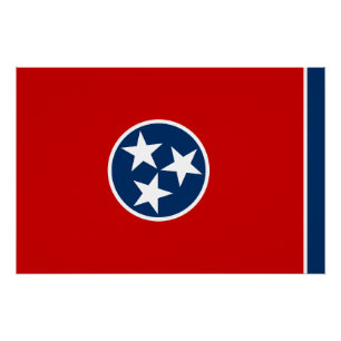 Pôster Bandeira do Estado do Tennessee