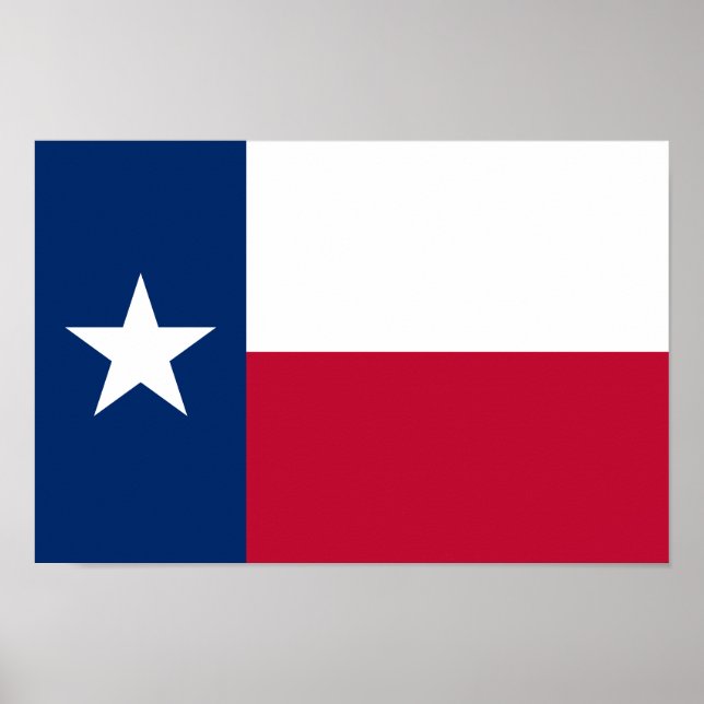 Poster Bandeira do Estado do Texas (Frente)