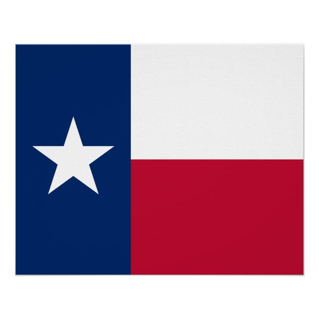 Pôster Bandeira do Estado do Texas (Frente)