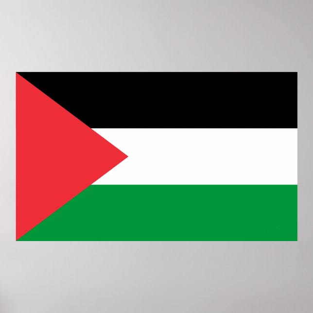Poster bandeira do Estado Palestino (Frente)