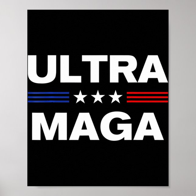 Poster Bandeira do Estado Unidos Ultra Maga 3 (Frente)