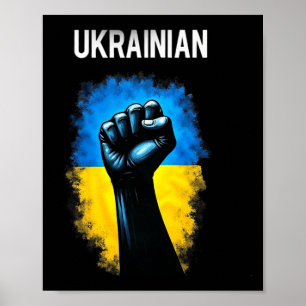Poster Bandeira do Exército da Ucrânia Símbolo do Trident
