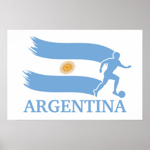 Pôster Bandeira do futebol de Argentina