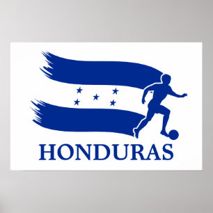 Pôster Bandeira do futebol de Honduras