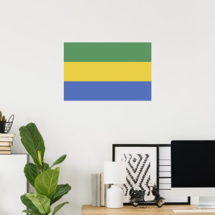 Poster Bandeira do Gabão