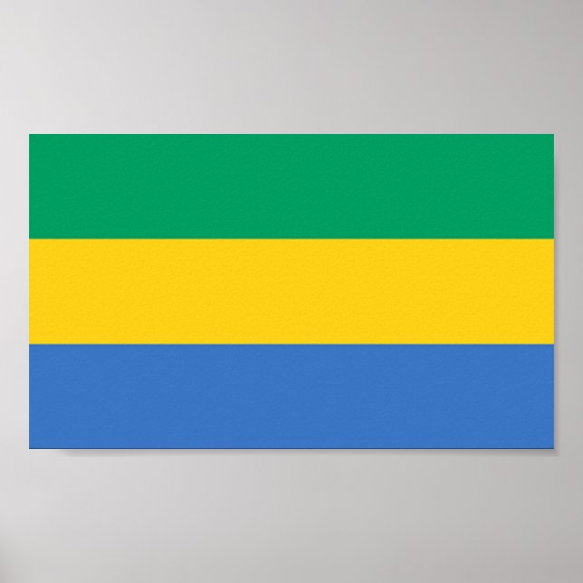 Pôster Bandeira do Gabão (Frente)