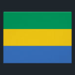 Pôster Bandeira do Gabão<br><div class="desc">Bandeira patriótica do Gabão.</div>