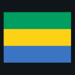 Poster Bandeira do Gabão<br><div class="desc">Bandeira patriótica do Gabão.</div>