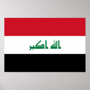 Poster Bandeira do Iraque