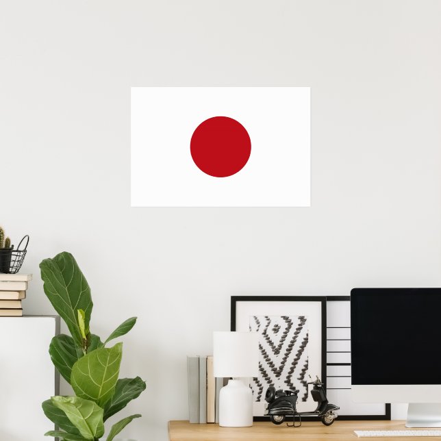 Poster Bandeira do Japão (Escritório em casa)