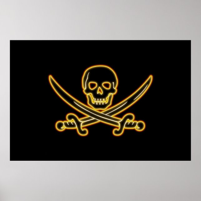 Pôster Bandeira do Jolly Roger Pirate (Frente)