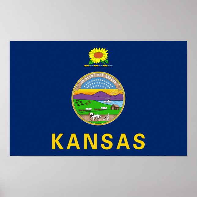 Poster Bandeira do Kansas (Frente)