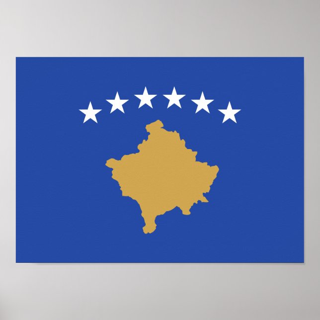 Poster Bandeira do Kosovo (Frente)