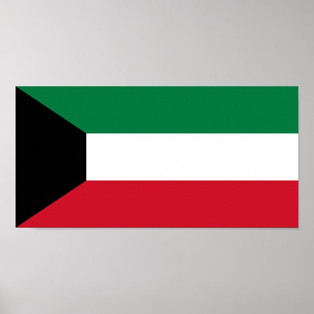 Poster Bandeira do Kuwait (Frente)