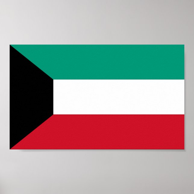 Poster Bandeira do Kuwait (Frente)