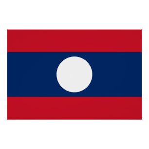 Pôster Bandeira do Laos