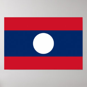 Poster Bandeira do Laos