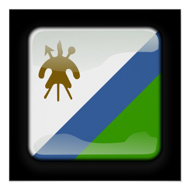 Pôster Bandeira do Lesoto (Frente)