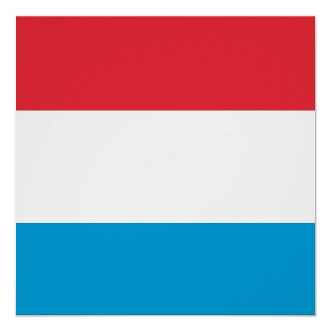 Pôster bandeira do Luxemburgo (Frente)