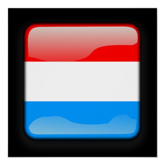 Pôster Bandeira do Luxemburgo (Frente)