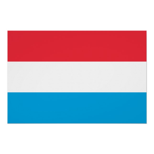 Pôster Bandeira do Luxemburgo (Frente)