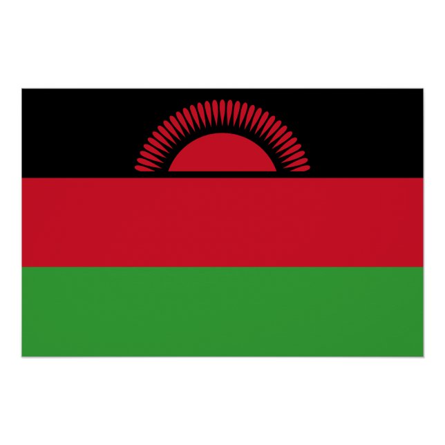 Pôster Bandeira do Malawi (Frente)