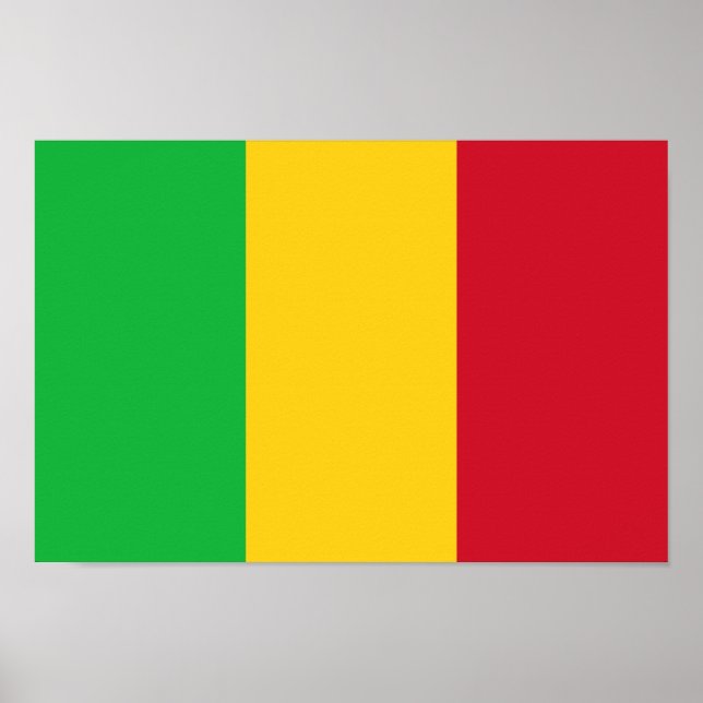 Poster Bandeira do Mali (Frente)