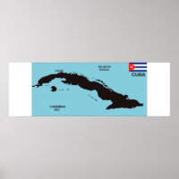 bandeira do mapa político de Cuba