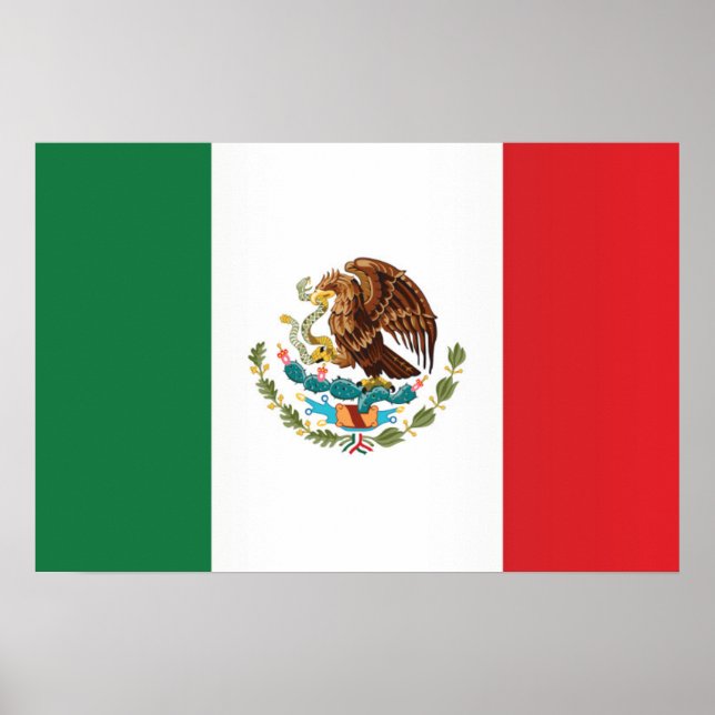 Poster Bandeira do México (Frente)
