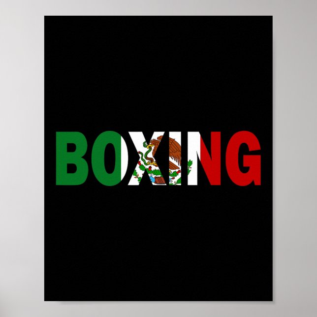 Poster Bandeira do México de Boxing (Frente)