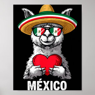 Poster bandeira do México orgulho mexicano raízes mexican