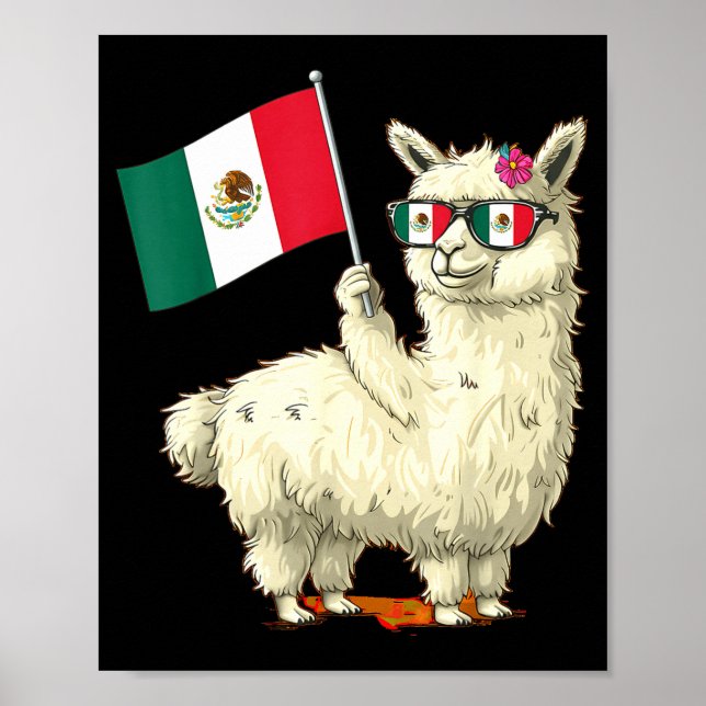 Poster bandeira do méxico orgulho mexicano raízes mexican (Frente)