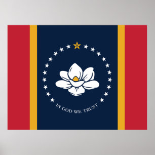 Poster Bandeira do Mississippi 