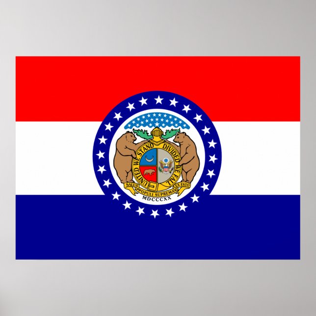 Poster bandeira do Missouri (Frente)