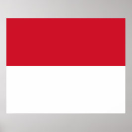 Poster Bandeira do Mônaco